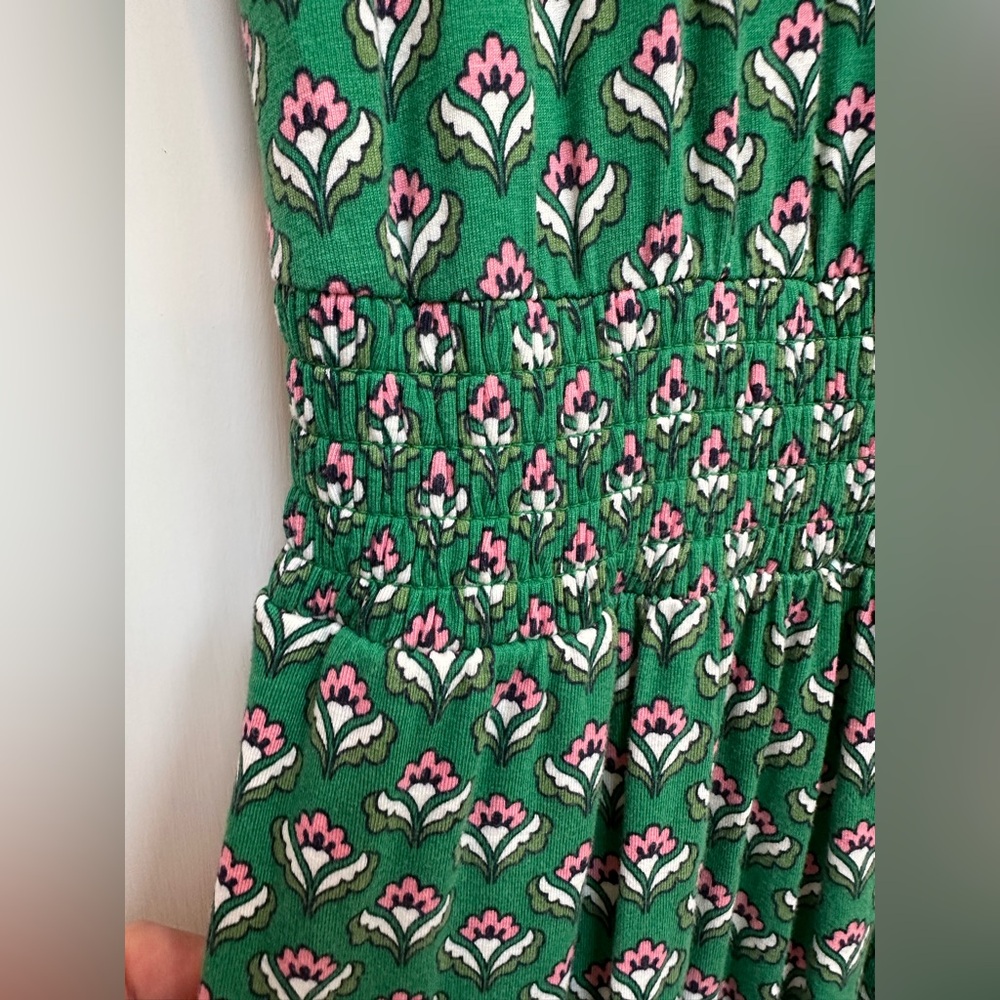 Boden Women's Chic Preppy Green Jersey Midi Stretch Dress Highland Geo Size 14 - Picture 6 of 14